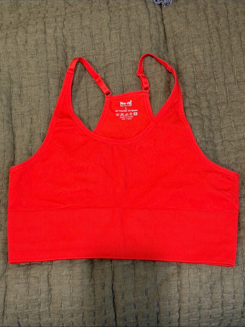 Bright orange pro fit Sports Bra